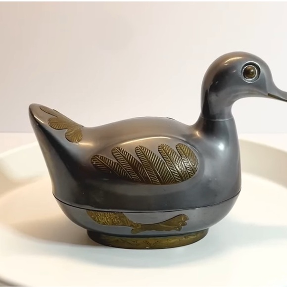 Other - Vintage pewter duck, 2 piece